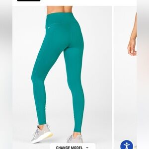 Fabletics Teal High-Waisted Leggings